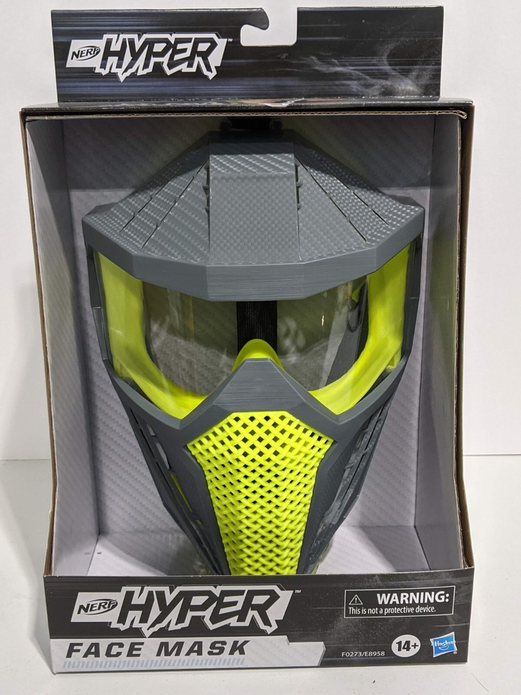 Nerf Hyper Yellow and Gray Face Mask [NEW]
