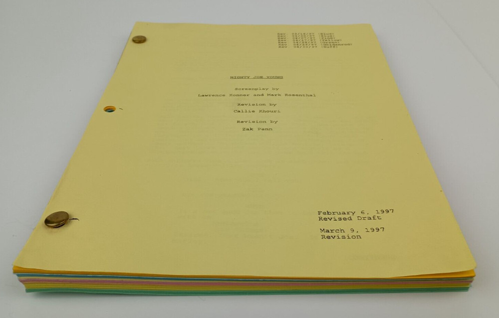 Mighty Joe Young Original Script with multiple revision page colors
