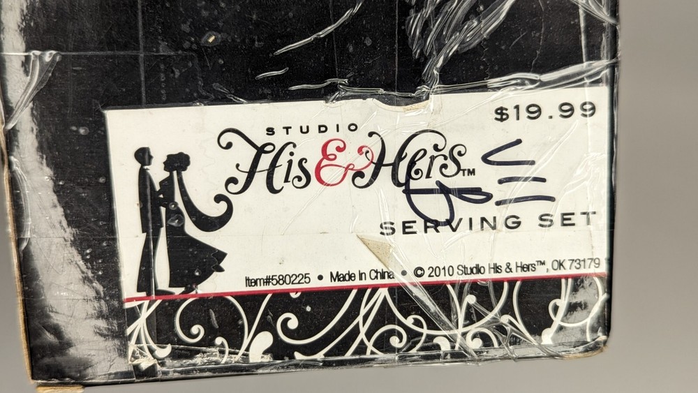 Studio His & Hers Silver Plated Cake Serving Set