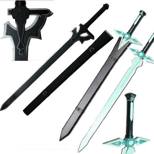 41" SAO Kirito Sword Elucidator + Dark Repulsor REAL SWORD COMBO