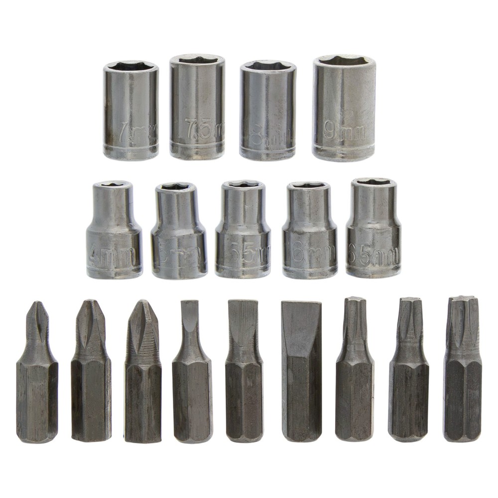 Ratchet Wrench Tool Set with 18pc Combination Bit and Socket Set