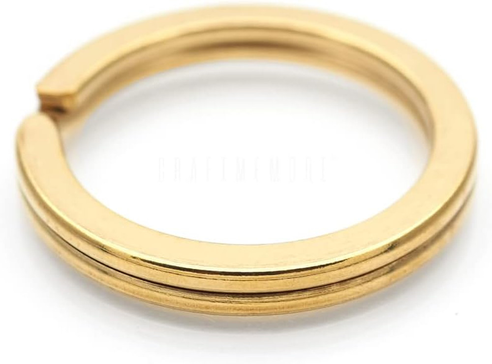 4Pcs Solid Brass Split Ring Connector Key Rings Keychain Rings DIY