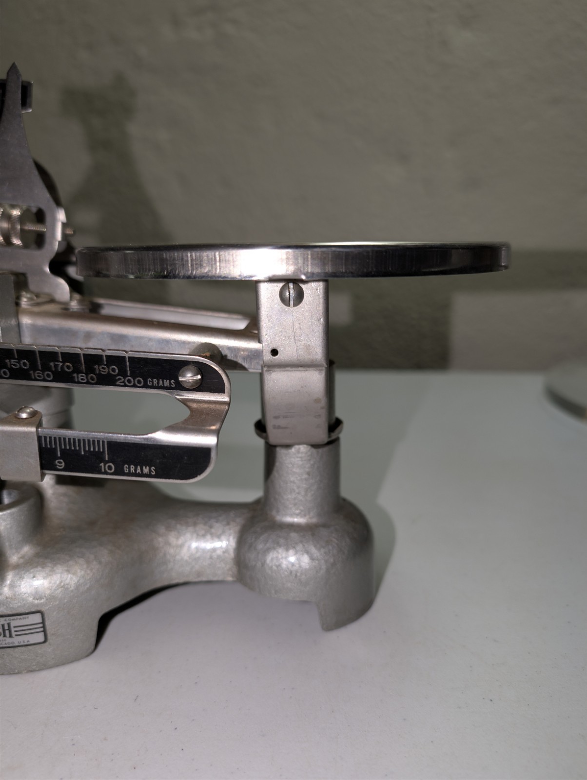 Vintage W. M. Welch Scientific Metal Balance Scale 210 Grams Made In USA