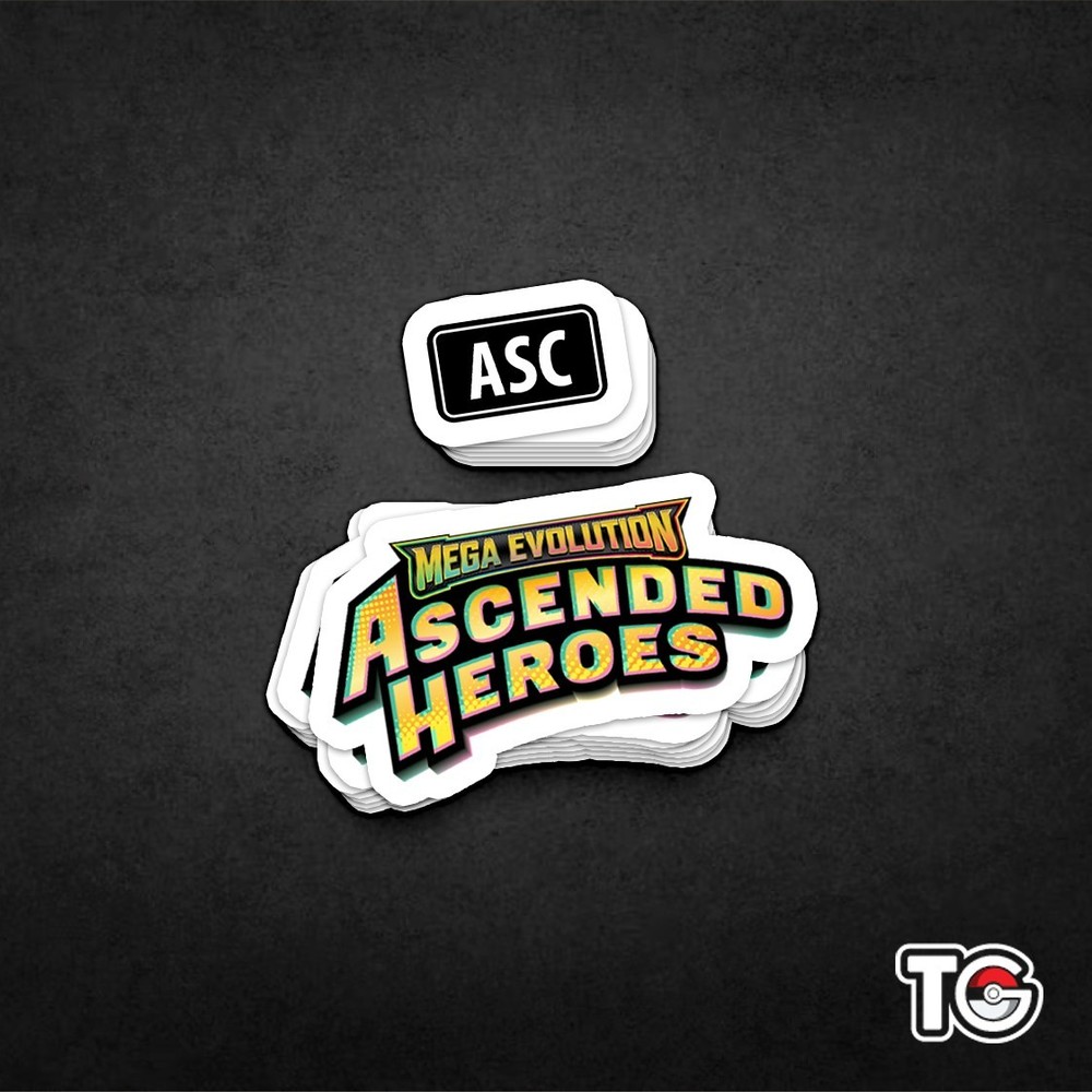 Pokemon Mega Evolution Ascended Heroes Sticker/Binder Label