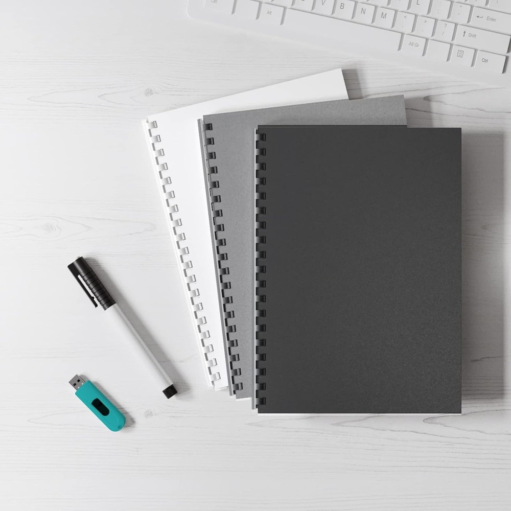 Un-Punched 12 Mil Poly Covers – 200 Sand-Textured Binding Front & Back Sheets