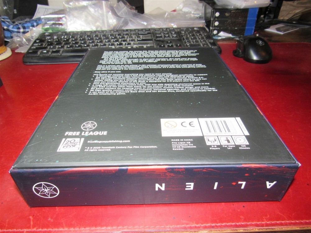 Free League: Alien RPG Starter Set box plus Custom Card Deck: Complete