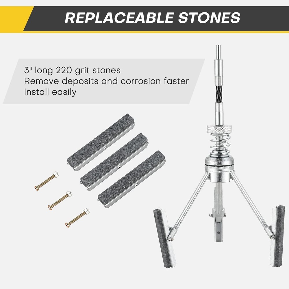 Engine Cylinder Hone Tool | 2" to 7" Diameter Adjustable Deglazer with Extra 3PC