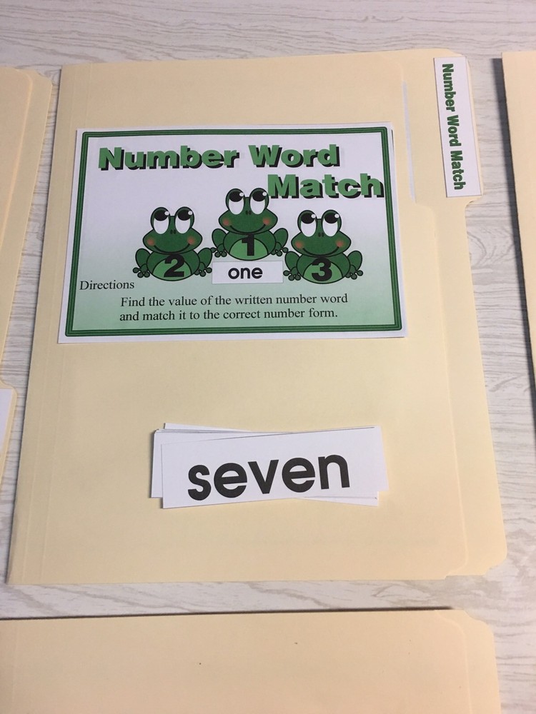10 File Folder Set - Teaching READING MATH -Froggy Kit