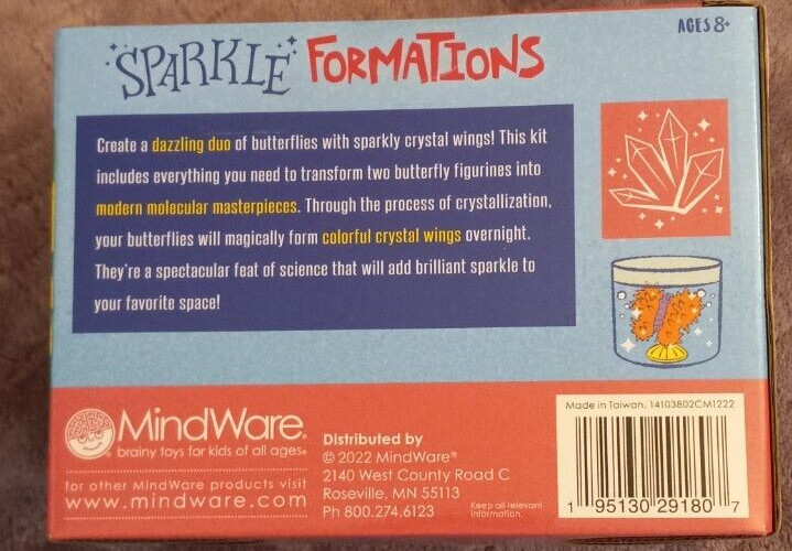 Mindware Sparkle Formations: Crystal Butterflies 2 Pack Ages 8+