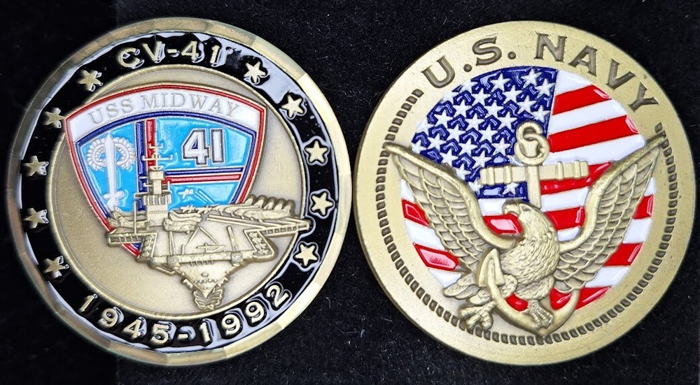 CV-41 USS MIDWAY - Navy Challenge Coin