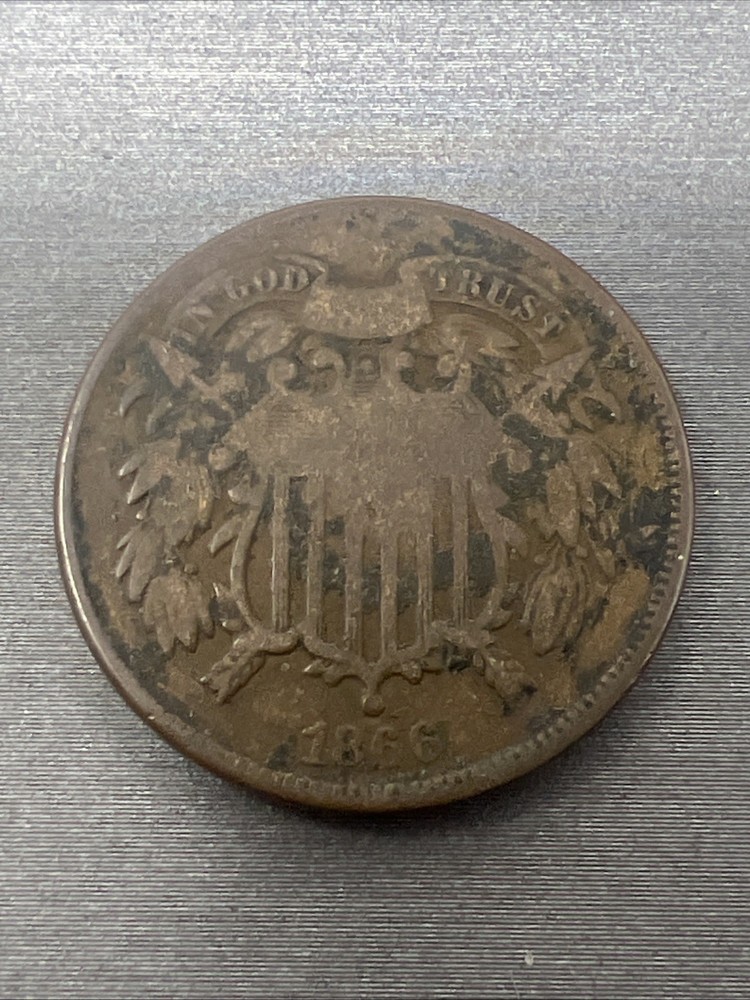 1866 TWO CENT PIECE #1035
