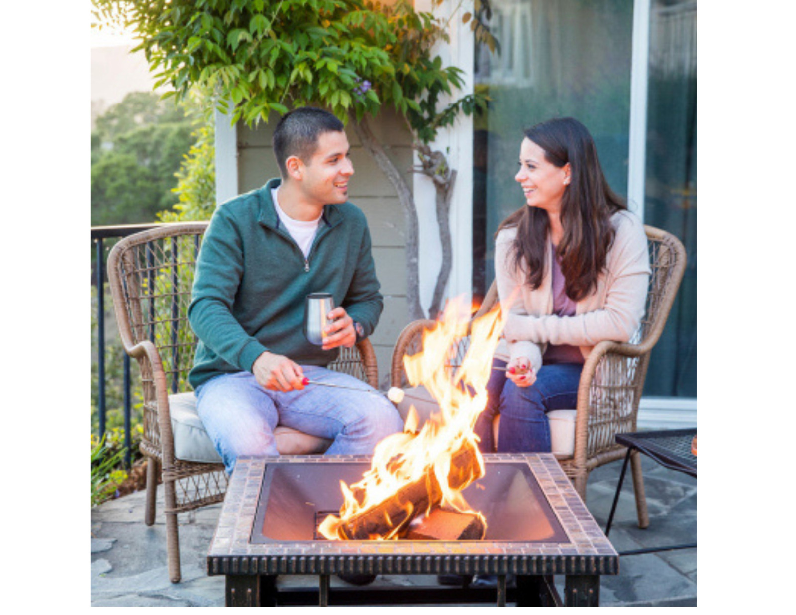 35" Fire Pit Starter Set; Includes 35" Fire Pit, Cover, and 1 Box of 3 Logs