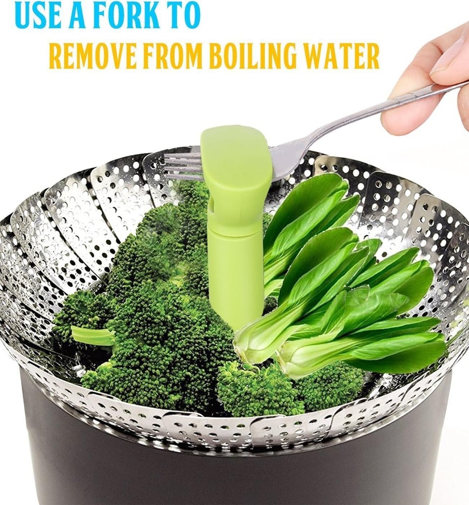 Multi-Functional Expandable Steamer Basket - Ideal for Veggies, Seafood & More