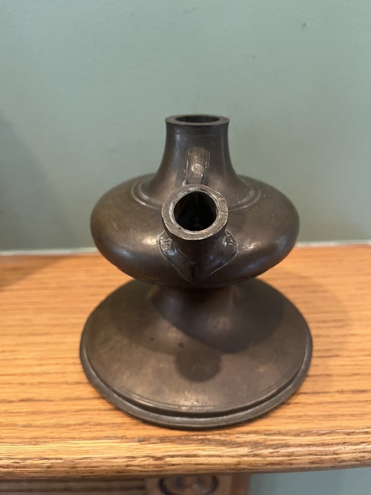 Antique Brass Hookah Base Pot Signed on the Bottom
