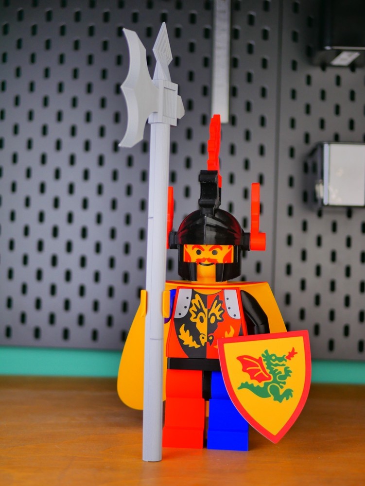 3D PRINTED - 9" - Classic Castle Dragon Master Figure