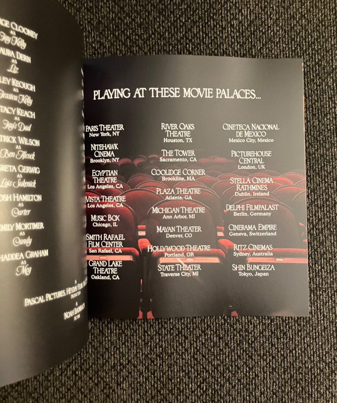 JAY KELLY (2025) 11x17 IN POSTER PROGRAM & TUDUM MAGAZINE NEW GEORGE CLOONEY