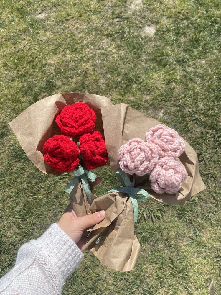 Crotchet Flower Bouquet (3pc)