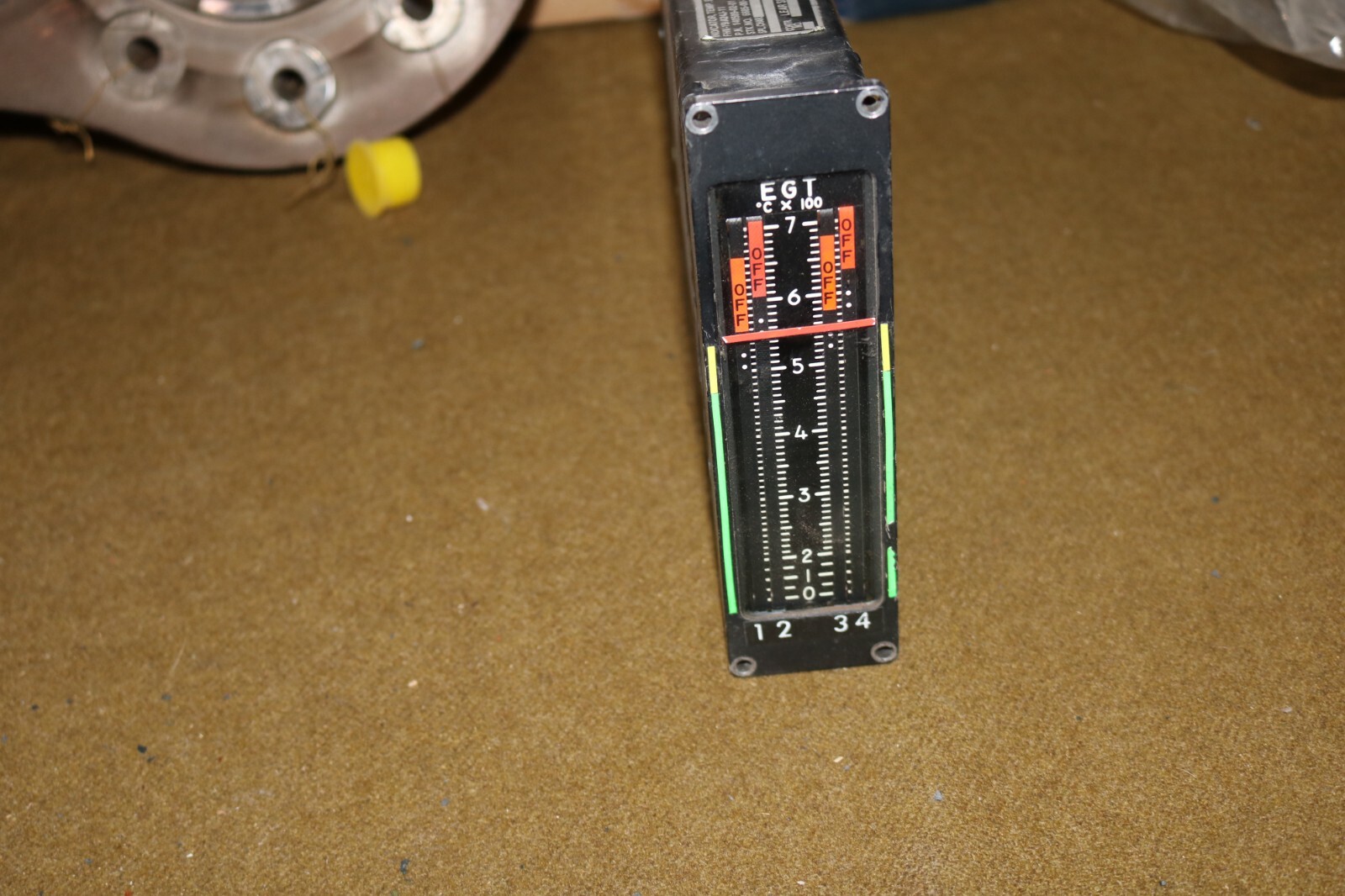 Vintage C-5 C5 Galaxy 4 engine Exhaust Gas Temperature EGT gauge