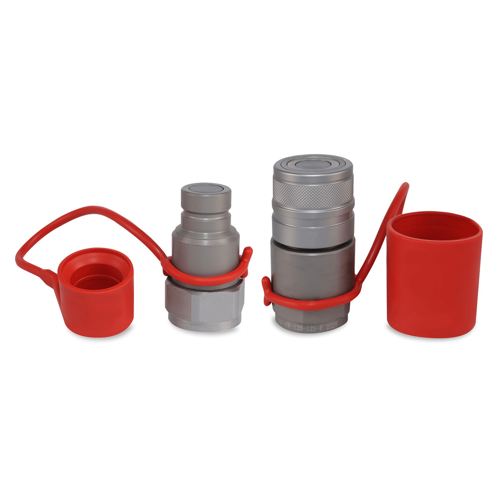 3/4″ Flat Face Hydraulic Quick Couplers Set - 3/4″ SAE Thread