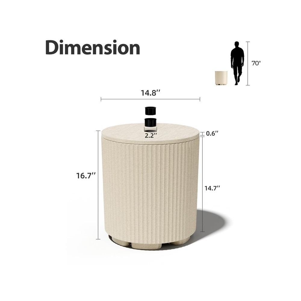 Outdoor Umbrella Base Beige