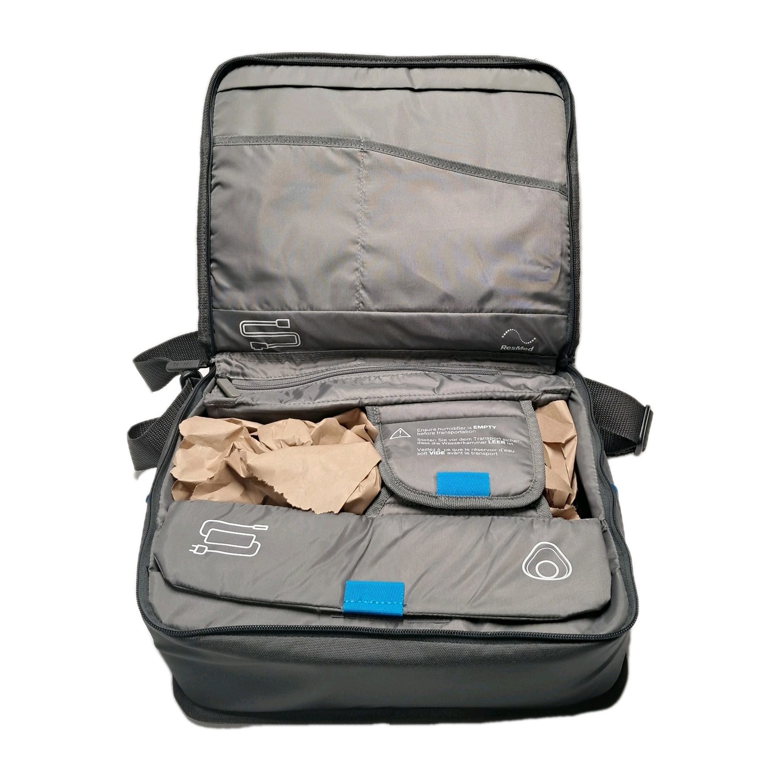 ResMed AirSense 10 CPAP Gray Travel Bag Shoulder Tote Carry Case Only