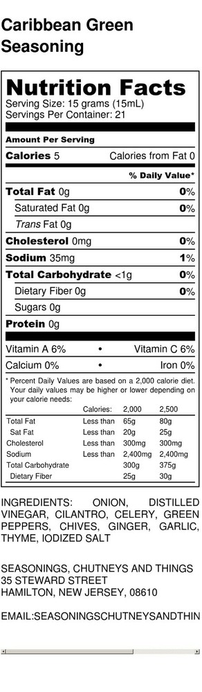 Caribbean Green Seasoning