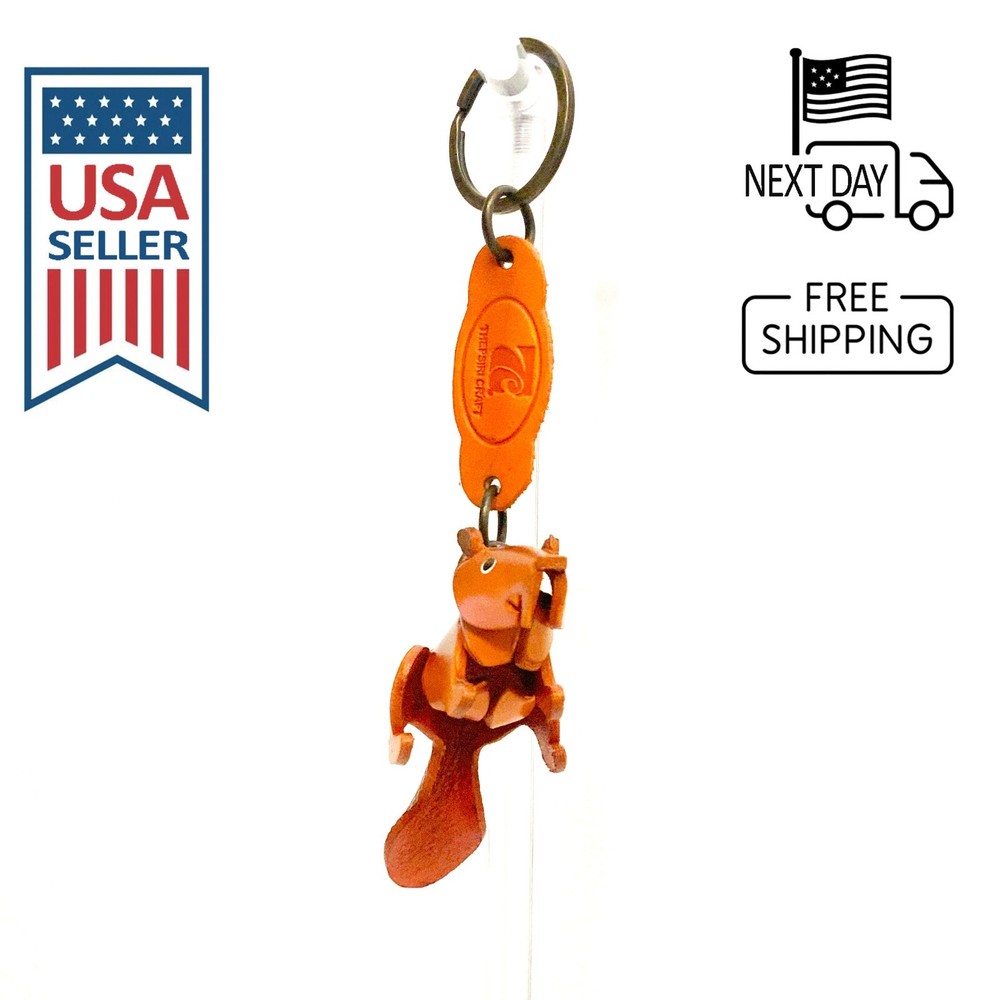 Beaver Handmade Leather Keyring