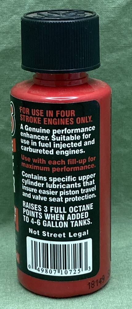NEW LUCAS 10725 MOTORCYCLE OCTANE BOOSTER 2OZ FOUR STROKE ENGINE ONLY
