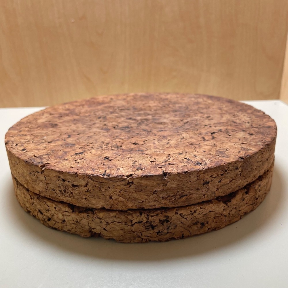 Set of 2 large Thick Cork Trivets 8"