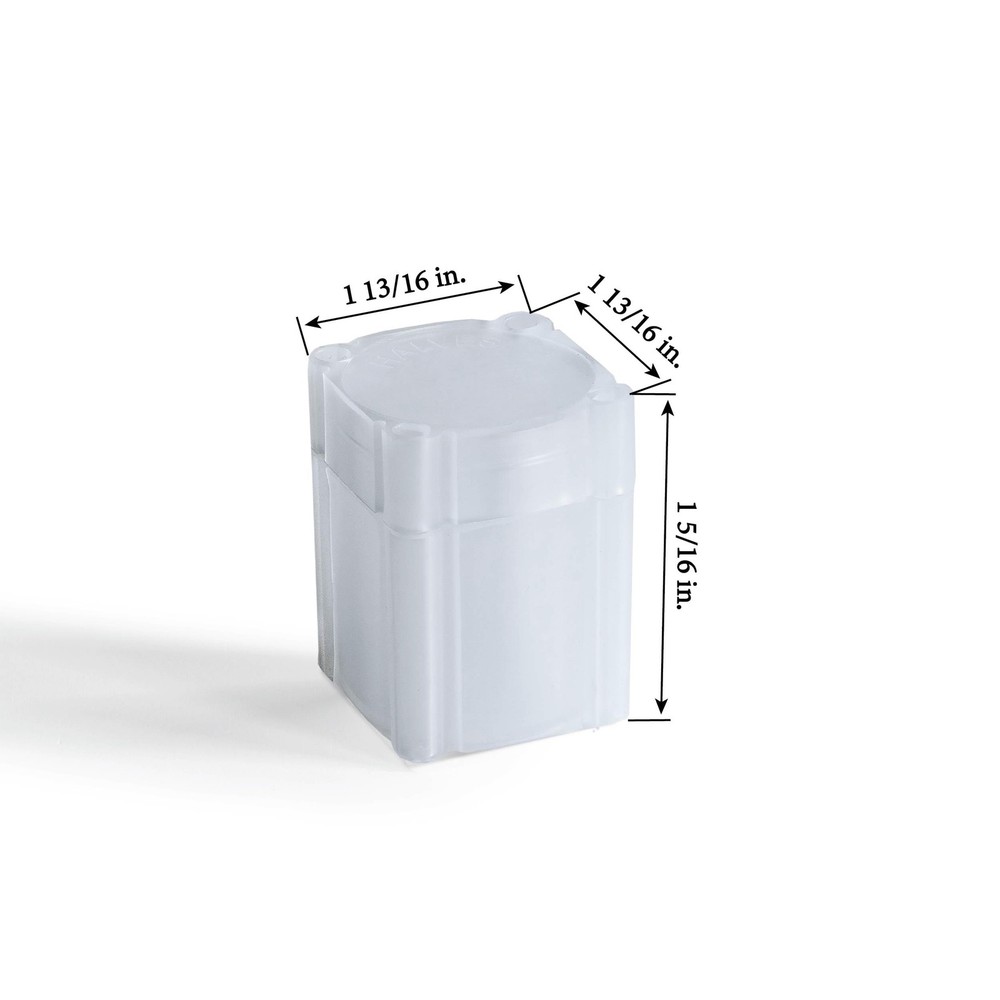Lighthouse - Square Coin Tubes - Convenient Push Top, 10 pack, Clear