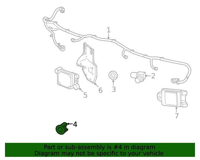 Genuine GM Park Sensor Bracket 85517779