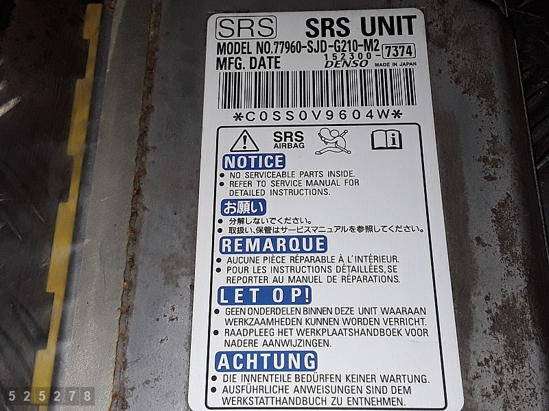 2007 HONDA FR-V ECU MODULE 77960SJDG210M2