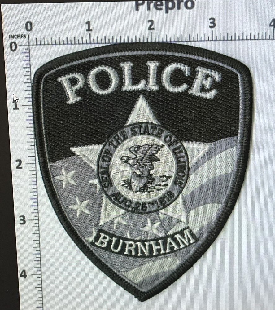 Burnham Police (Illinois) Uniform Shoulder Patch Limited Edition