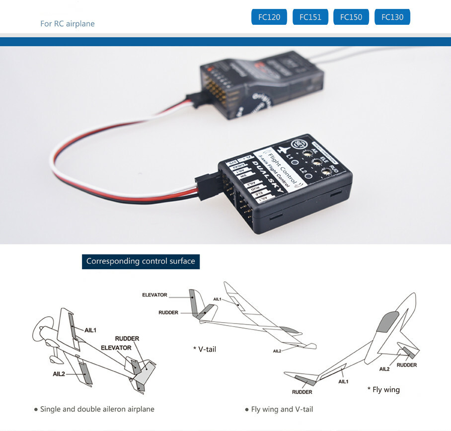 FC151 6-Axis Flight Control for RC Airplane 3-Axis Gyro + 3-Axis Accelerometer