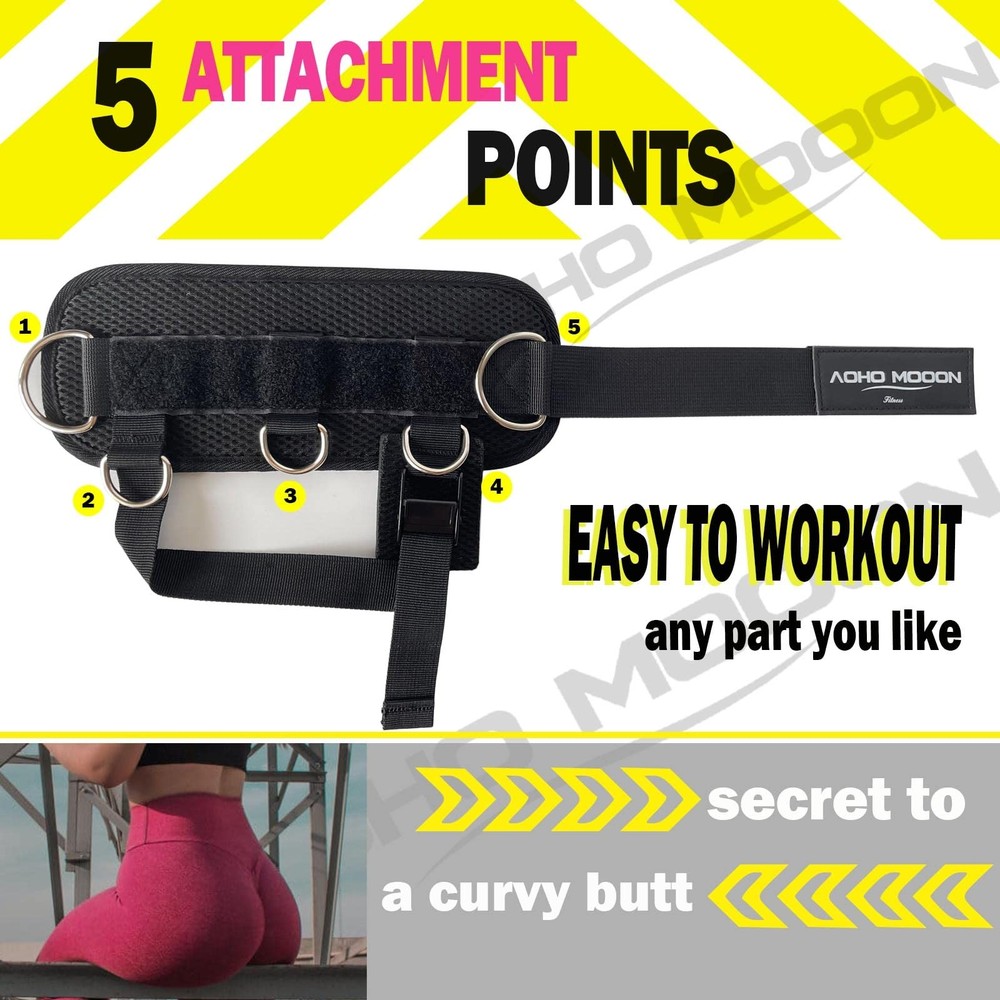 Ankle Straps for Cable Machine Accessories, Adjustable Buckle Pair, Black