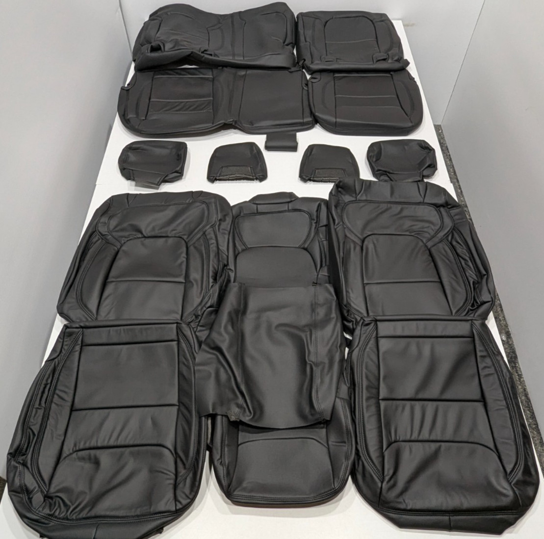 For Ram 1500 Quad Cab Big Horn 2022-2026 Black Leather Seat Covers NT199
