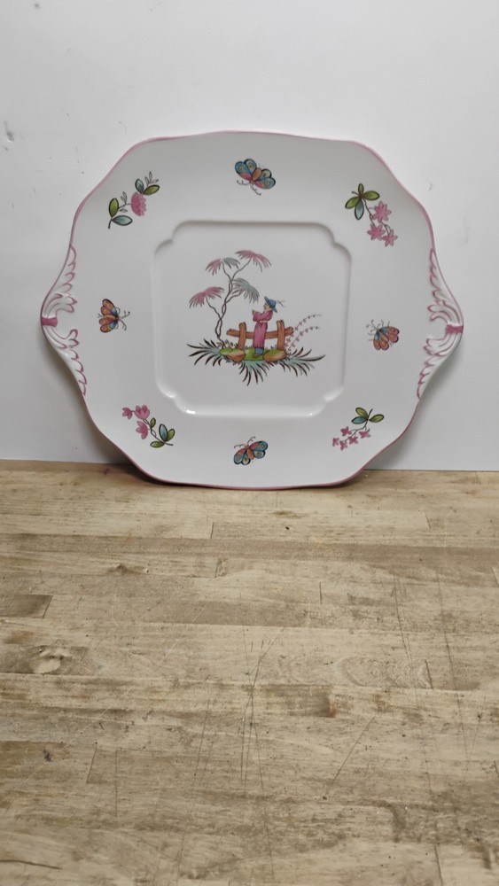 Spode Pearl River Williamsburg 11.5" Cake Plate ~~ Pristine Condition ~~