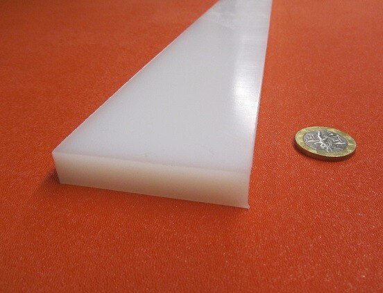 UHMW White Bar, 1/2" Thick x 2.50 Width x 24" Long