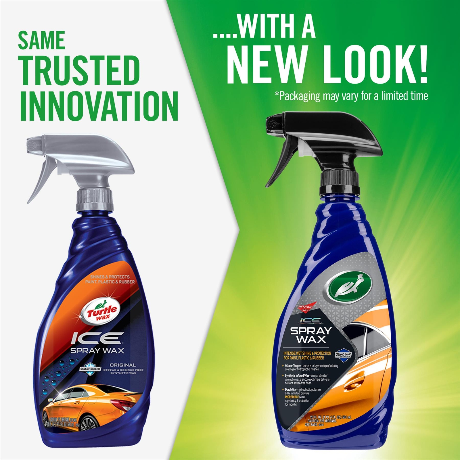 Turtle Wax Ice Spray Wax High Shine Long Lasting Car Wax 20 Fl Oz (2 Pack)