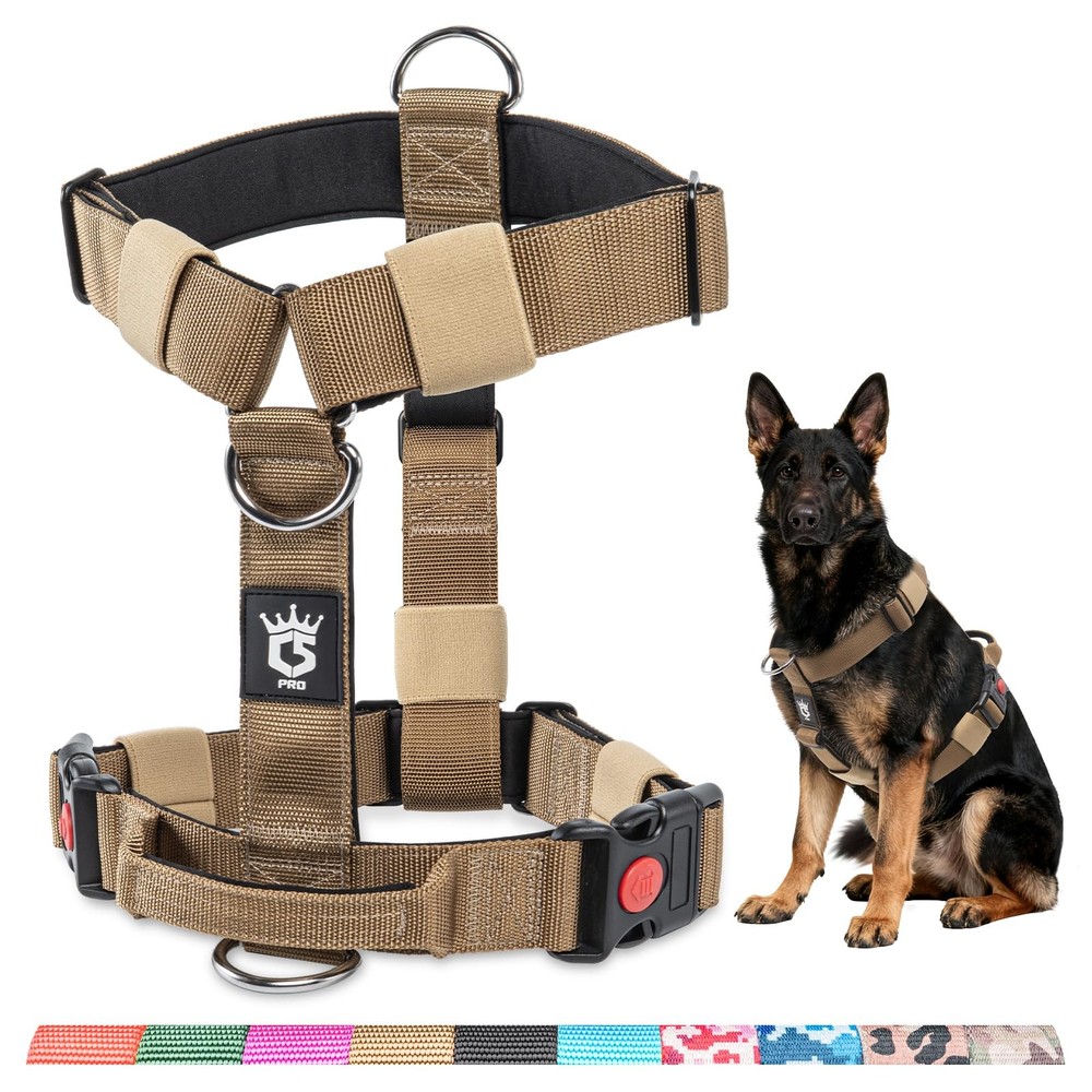 Premium Heavy Duty Tactical Dog Harness, No Pull with Padded Control Handle &...
