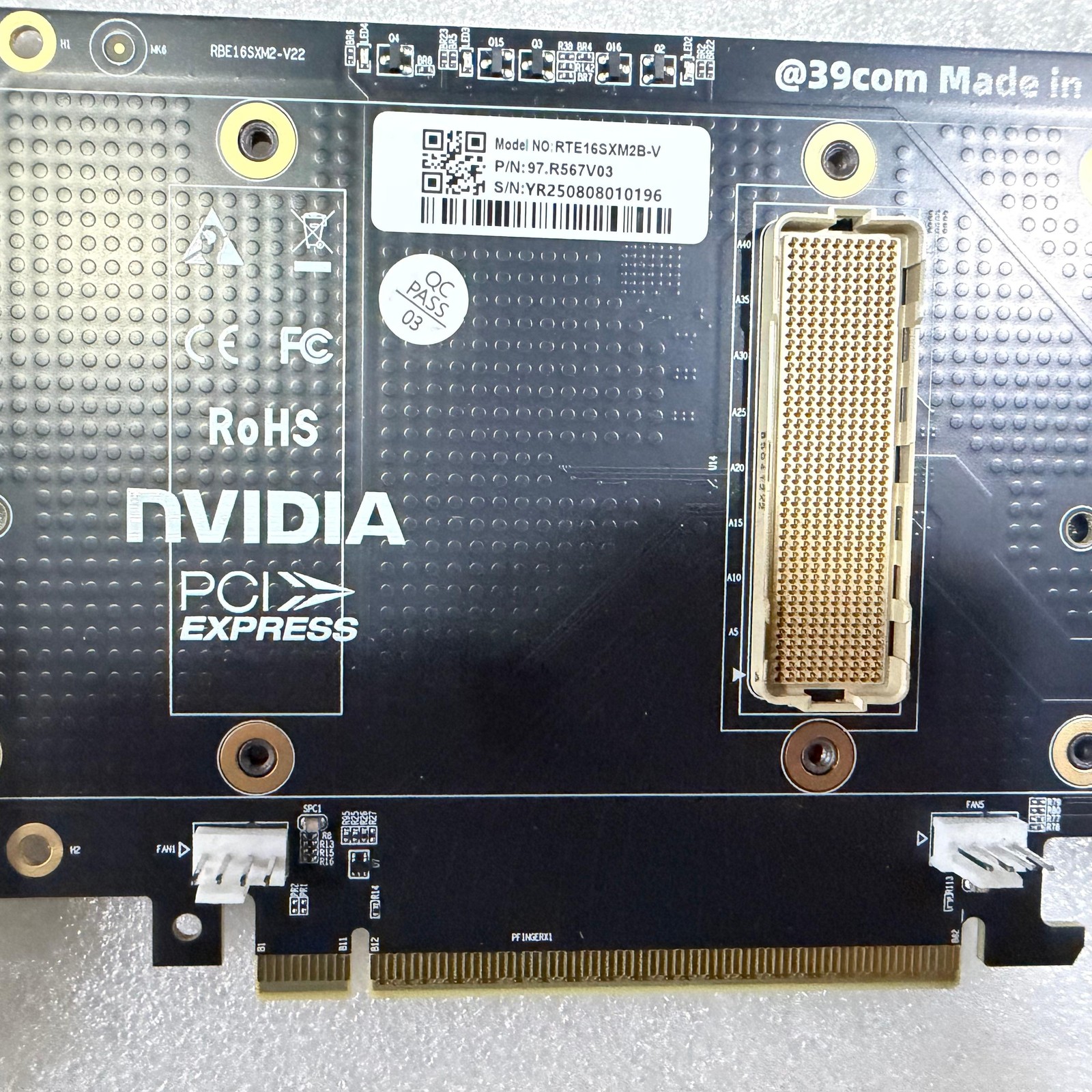 SXM2 To PCIE Adapter Board Supports Nvidia Tesla P100 V100 16GB 32GB w/bracket