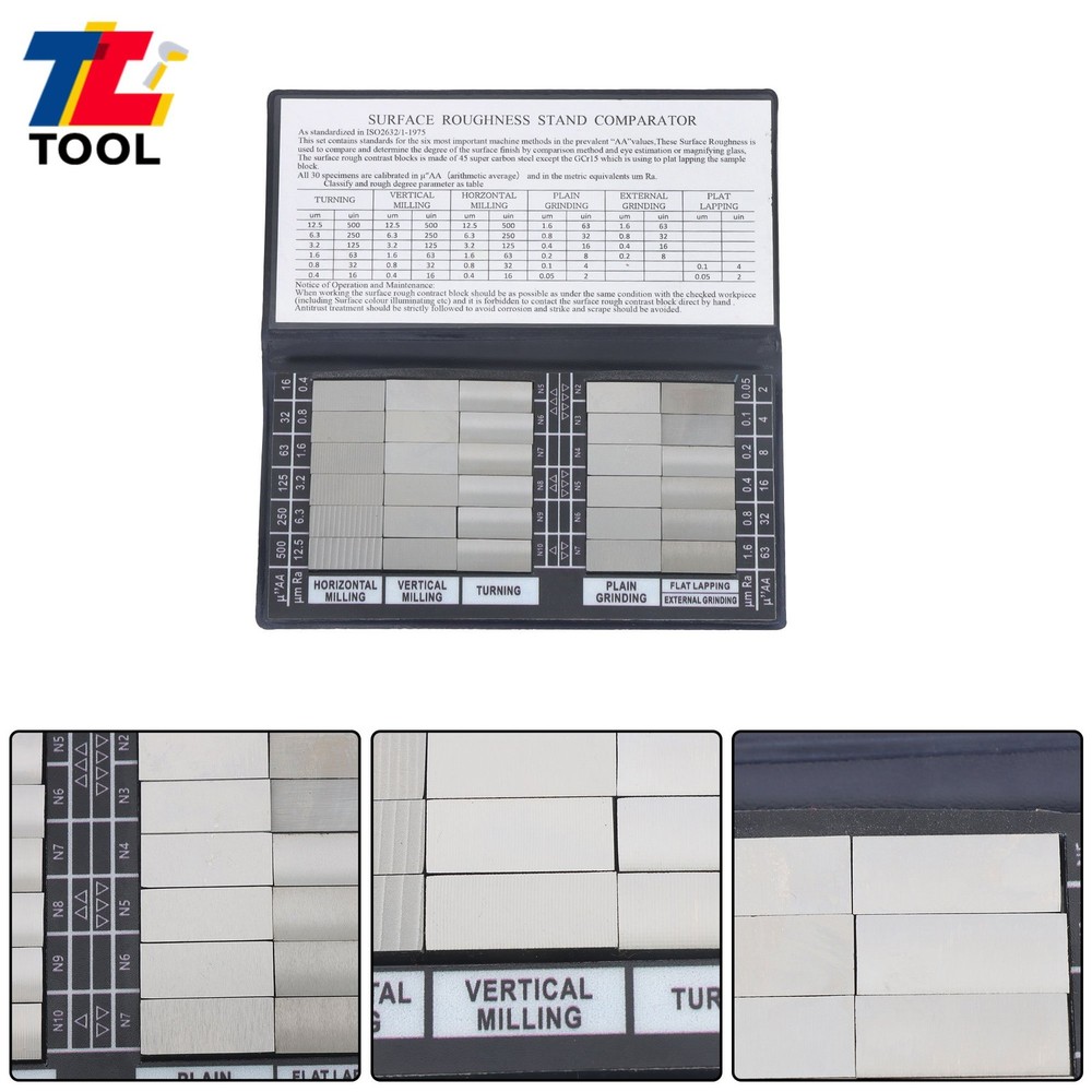 Surface Roughness Measurement Kit Ra0.05-12.5mm with Comparator Tool