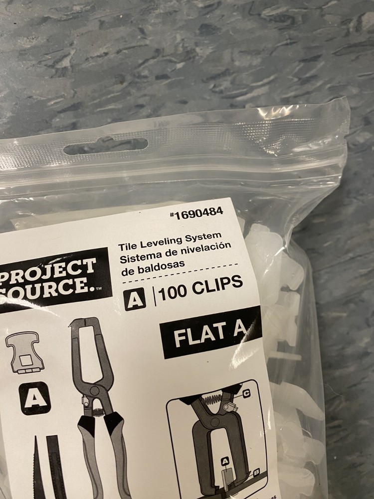 BRAND NEW Project Source Tile Leveling System #1690484 FLAT A-100 Clips per pack