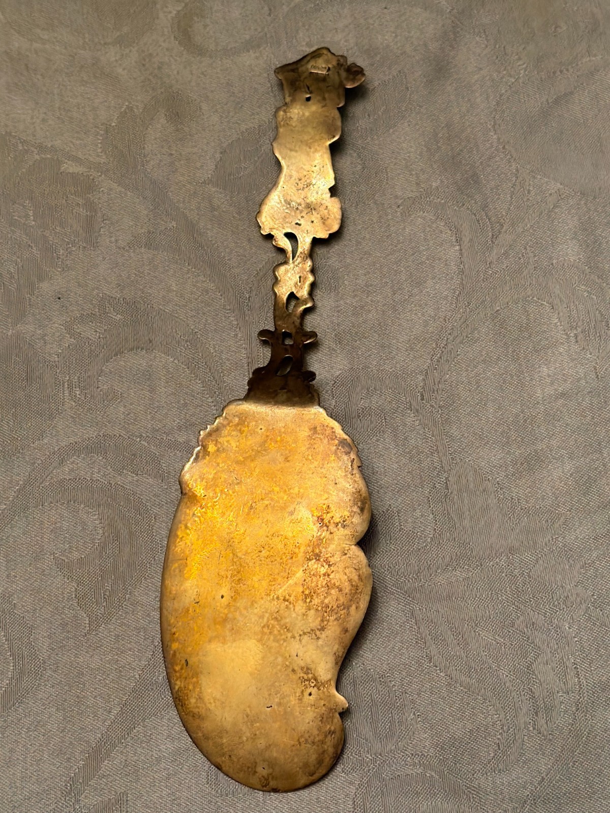 ANTIQUE GERMAN SILVER 800 GOLDWASH CAKE SERVER !!! 124GR NEED POLISH