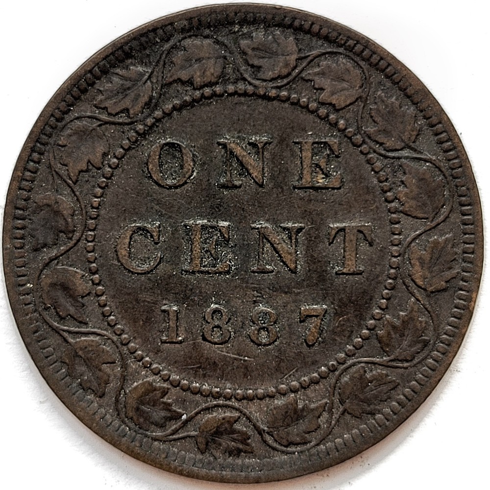 1887 Canada Large Cent Dk Chocolate Brown High Grade * Original Surfaces * 🇨🇦