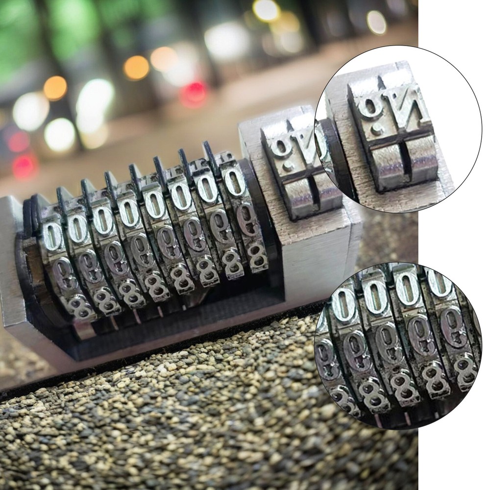 6 Digits Numbering Machine Forward for Letterpress Number Coding 4X8 Cicero