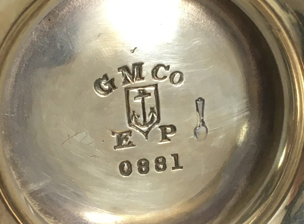 Silverplate Reticulated Basket Display Bowl 5.5" Candy Dish Trinket Dish GM CO E