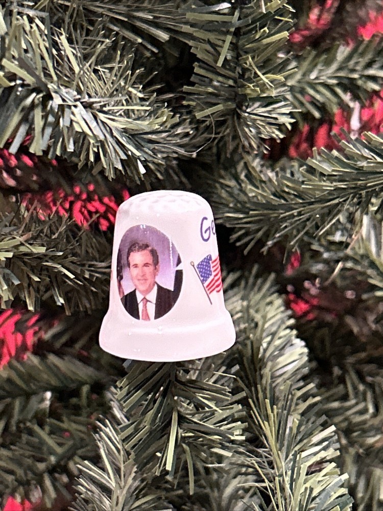 1” Ceramic President George Bush Thimble
