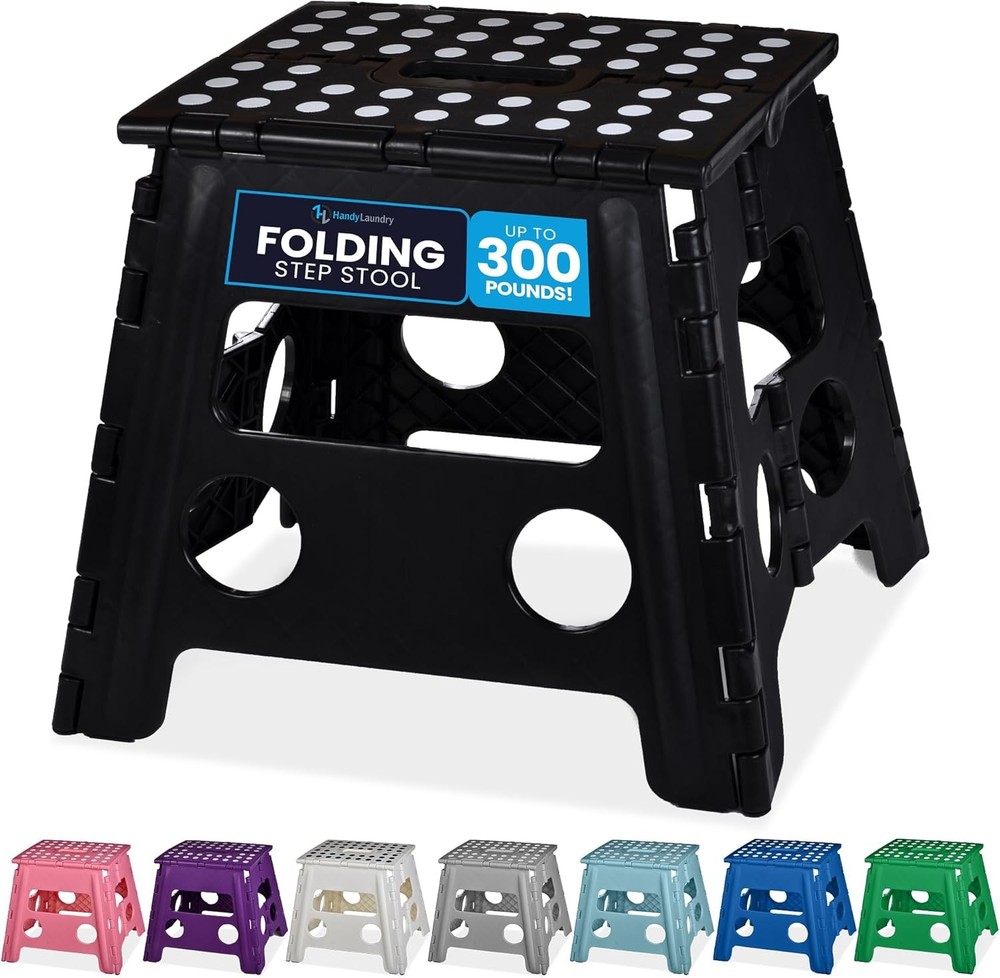 Folding Step Stool Sturdy Enough Collapsible Stool to Support Adults & Safe