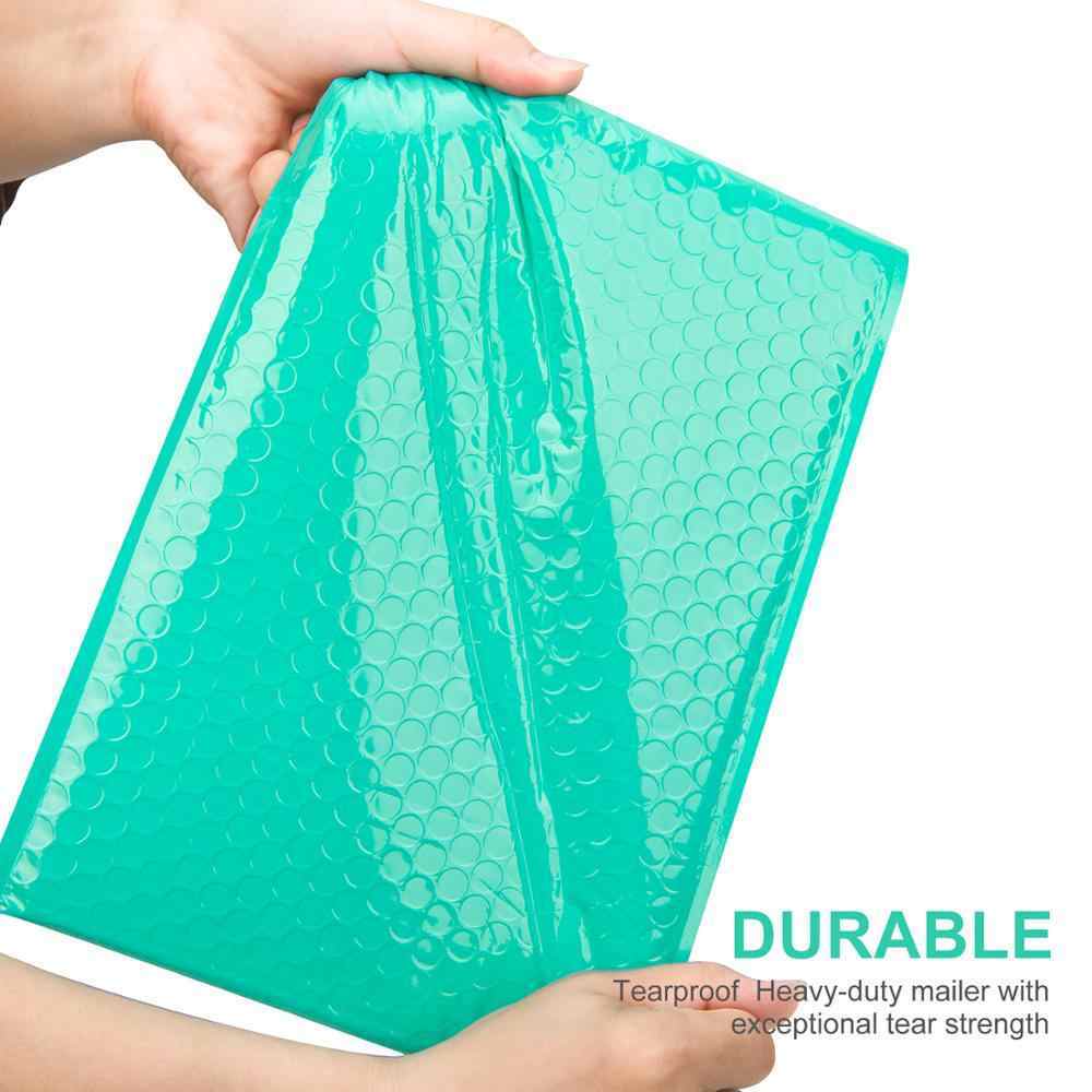 1000 #0 Teal Poly Bubble Padded Envelopes Self-Sealing Mailers 6X10 (Inner 6x9)